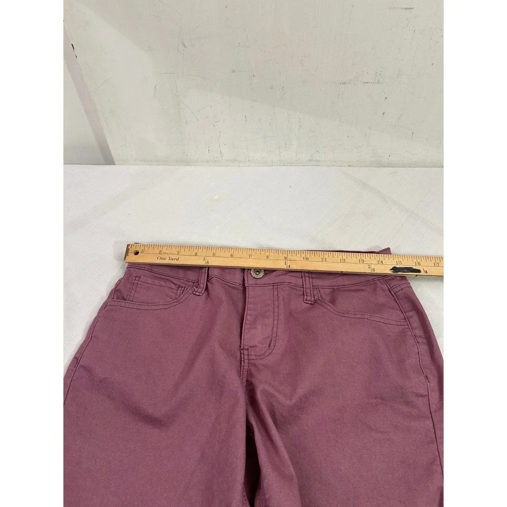 Hydraulic Lola Curvy Shorts 11 Purple Mid Rise Stretch Denim Womens
